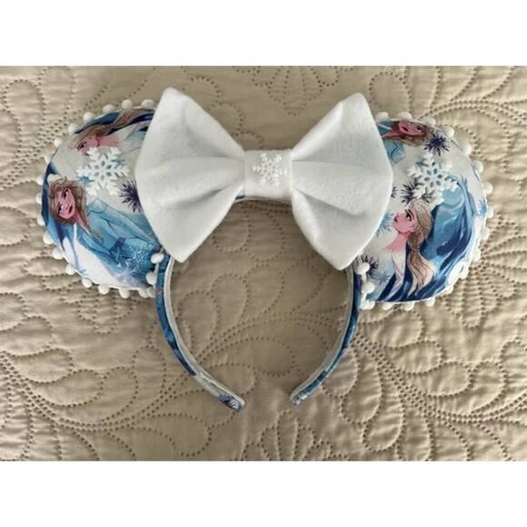 Disney Frozen Anna Elsa Handmade Minnie Ears - Picture 1 of 5